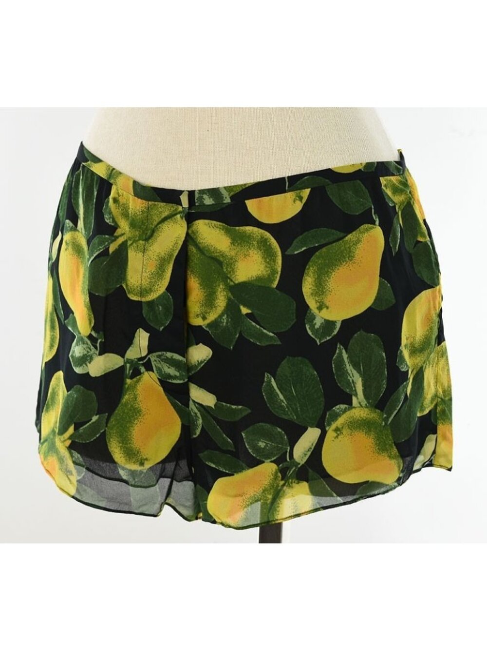 MARC JACOBS REDUX GRUNGE Black Pear Chiffon Shorts 4 NWT